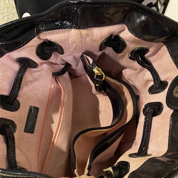 Dooney & Bourkey Patent Leather Drawtop Bag - Picture 2 of 2